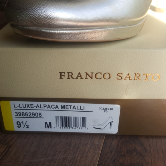 Franco Sarto metallic leather 4 inch heels - Picture 4 of 9